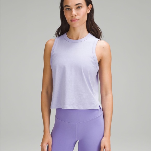 lululemon athletica Tops - Classic-Fit Cotton-Blend Tank Top In Lilac Smoke